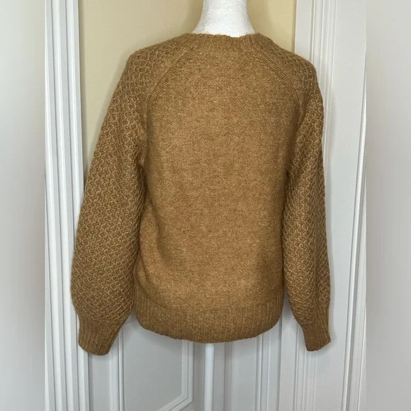 J. Crew Honeycomb Balloon~Sleeve Crewneck Sweater Size XS - Picture 6 of 11